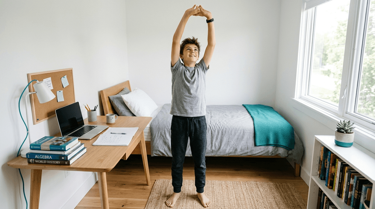 Illustration for Short Movement Breaks Boost Student Focus and Reduce Sitting Time