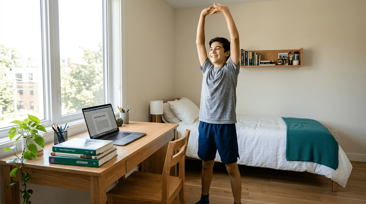 Illustration for Short Movement Breaks Boost Student Focus and Energy