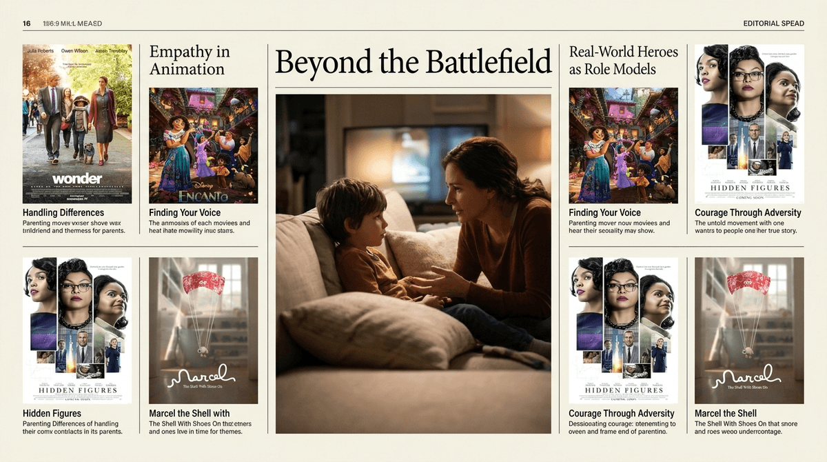 Illustration for Beyond the Battlefield: Non-Violent Movies That Teach Kids Real Courage