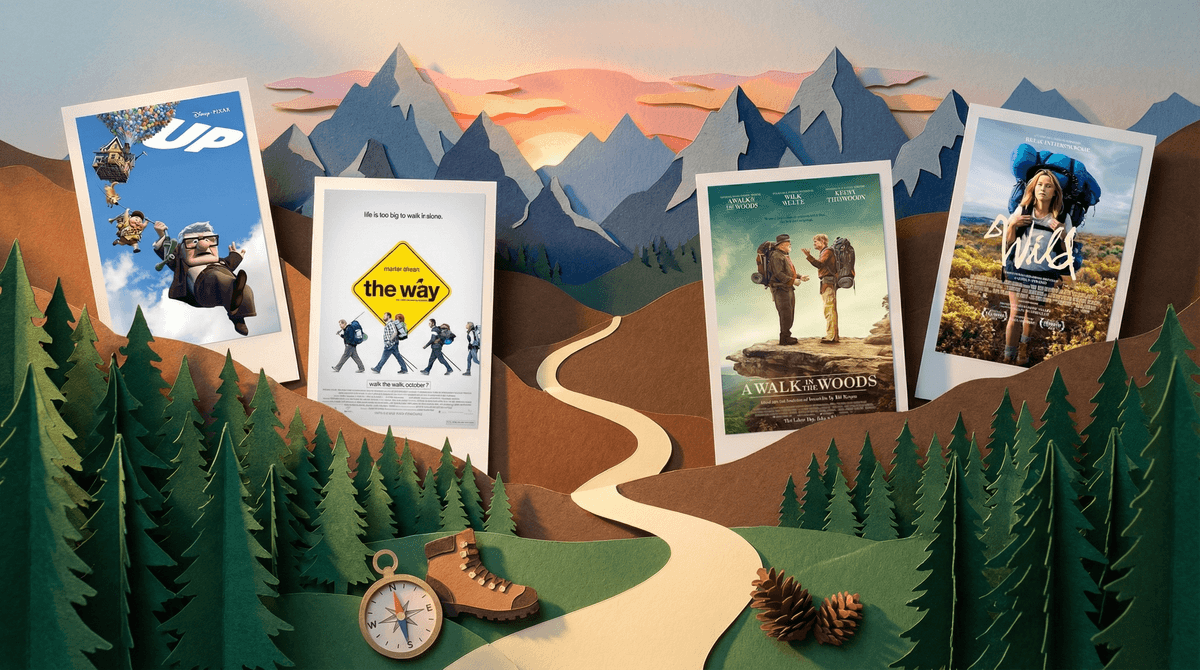 Illustration for 12 Best Movies About Hiking: From Wild to Family Adventures