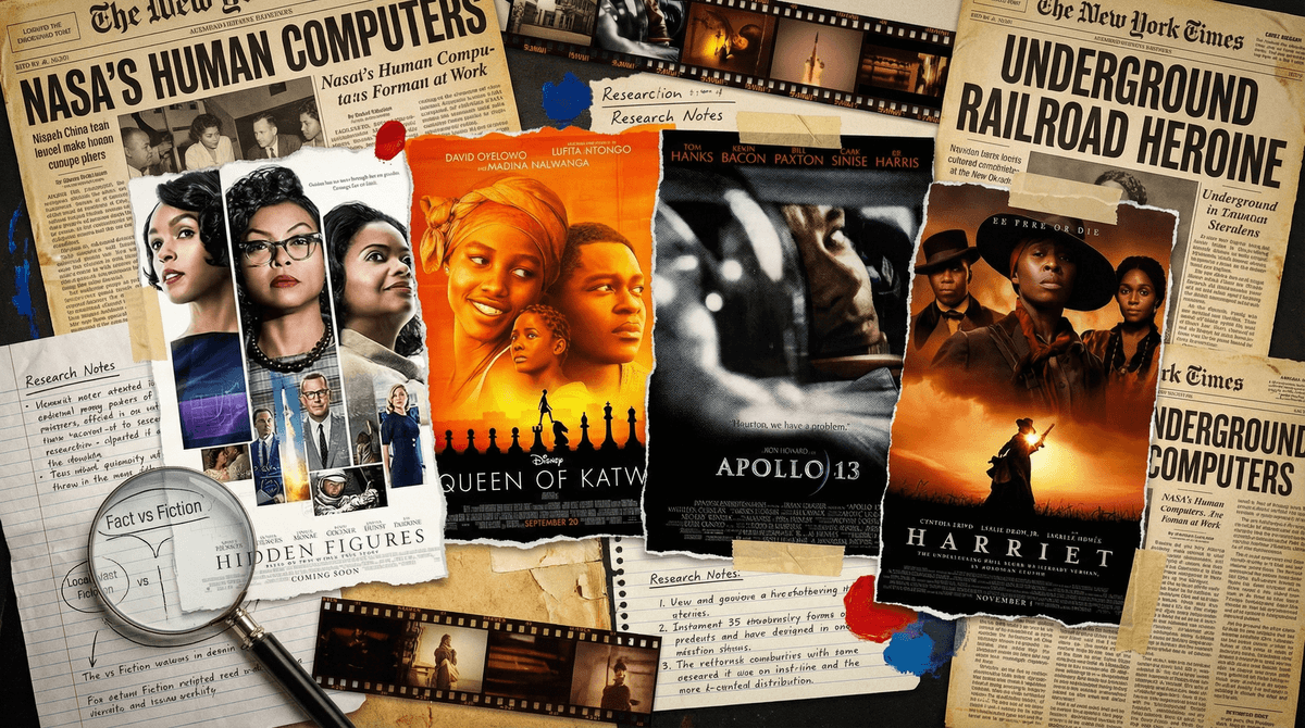 Illustration for Movies Based on True Stories: What's Real, What's Hollywood, and How to Talk About It