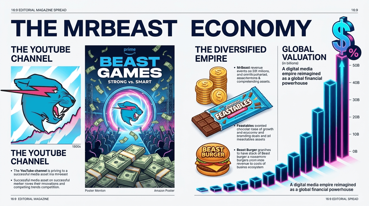 Illustration for The $2.6 Billion YouTuber: Understanding the MrBeast Economy
