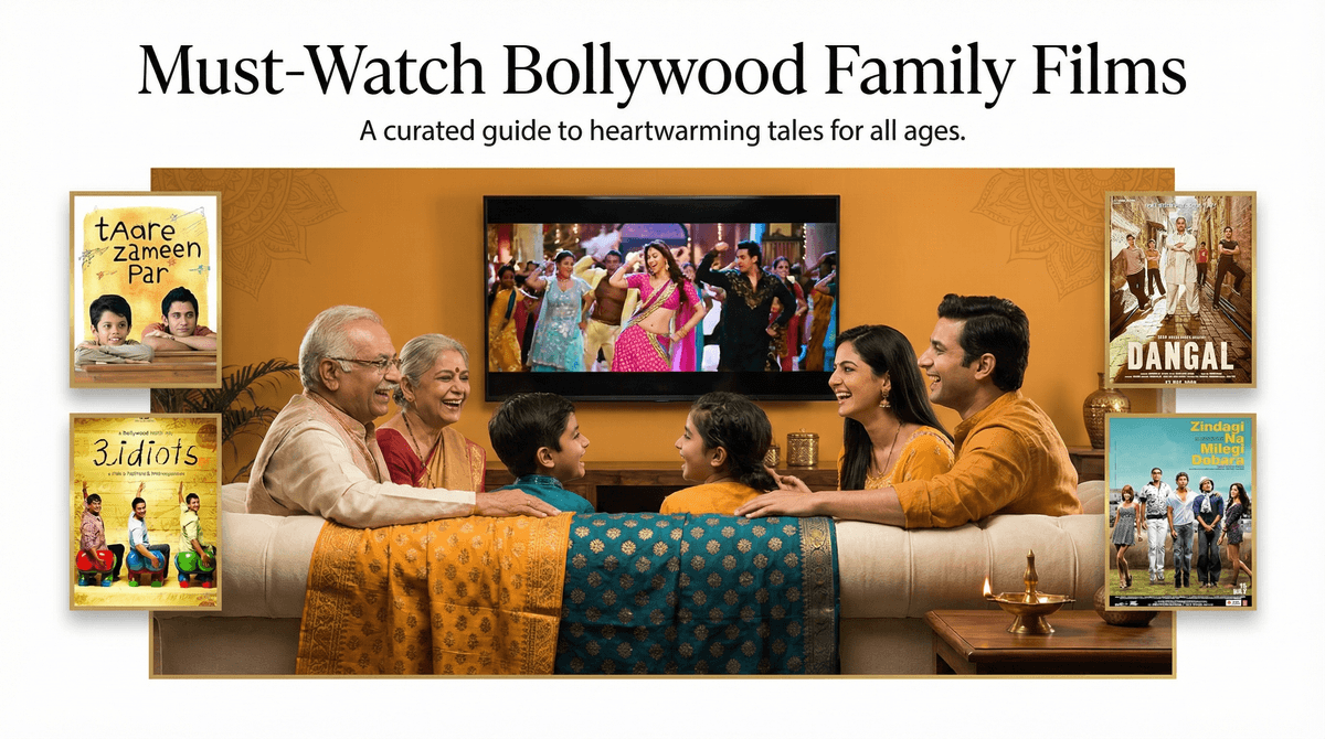 Illustration for 10 Best Family Friendly Bollywood Movies of All Time