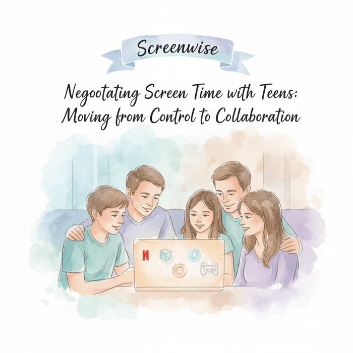 Illustration for The Screen Time Peace Treaty: Negotiating Tech with Teens