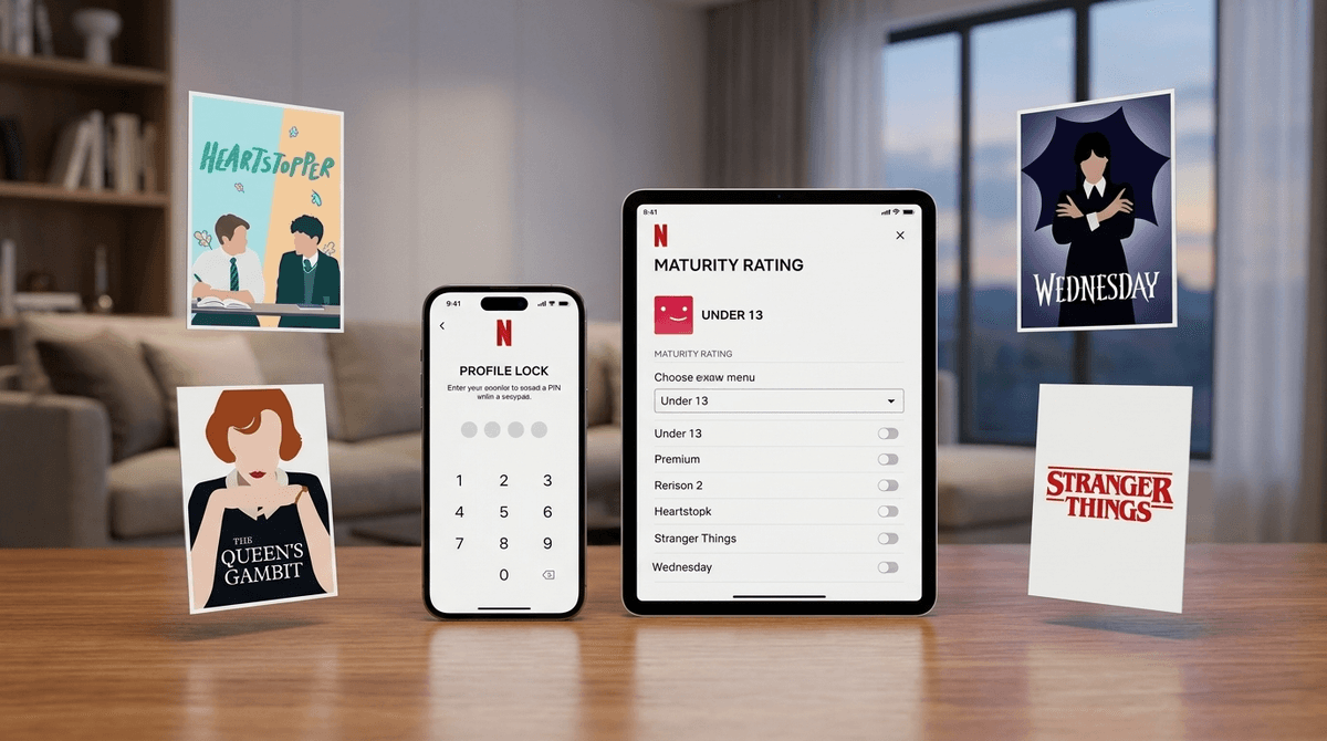 Illustration for Netflix for Teens: A Guide to Parental Controls and Maturity Ratings