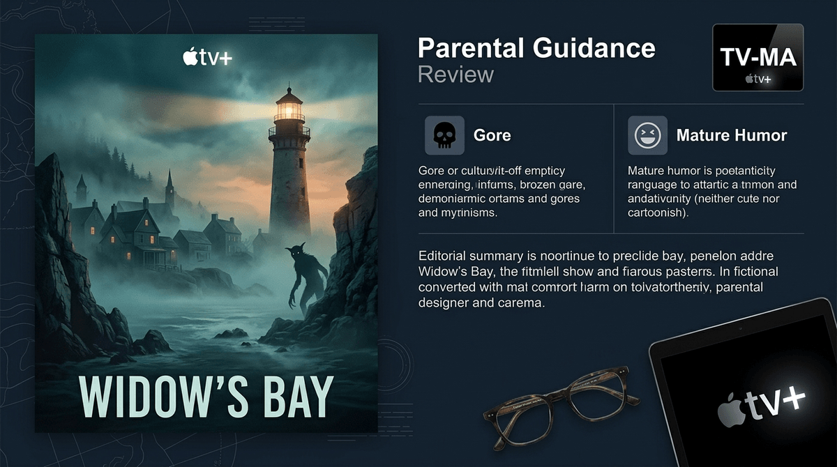 Illustration for Widow’s Bay: Is the New Horror Comedy Actually Okay for Kids?