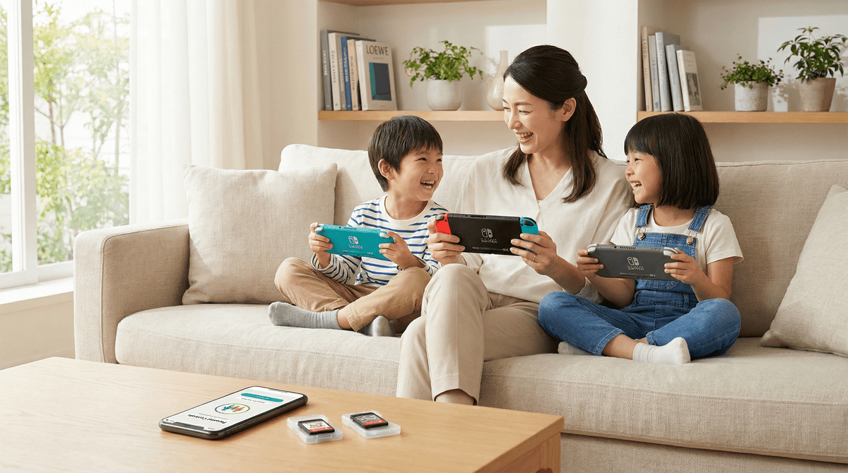 Illustration for Nintendo Switch Family Group: Game Sharing Rules Explained