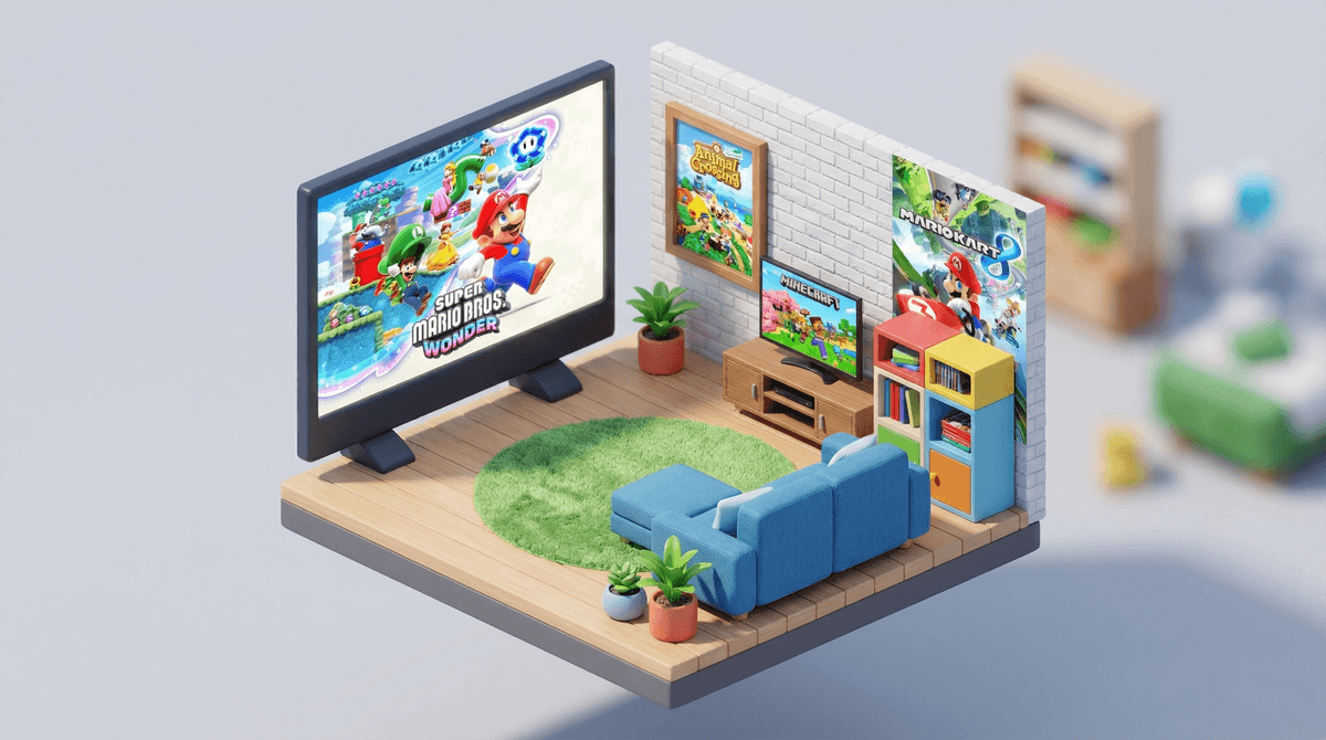 Illustration for The Best Nintendo Switch Games for Families: What to Play Together