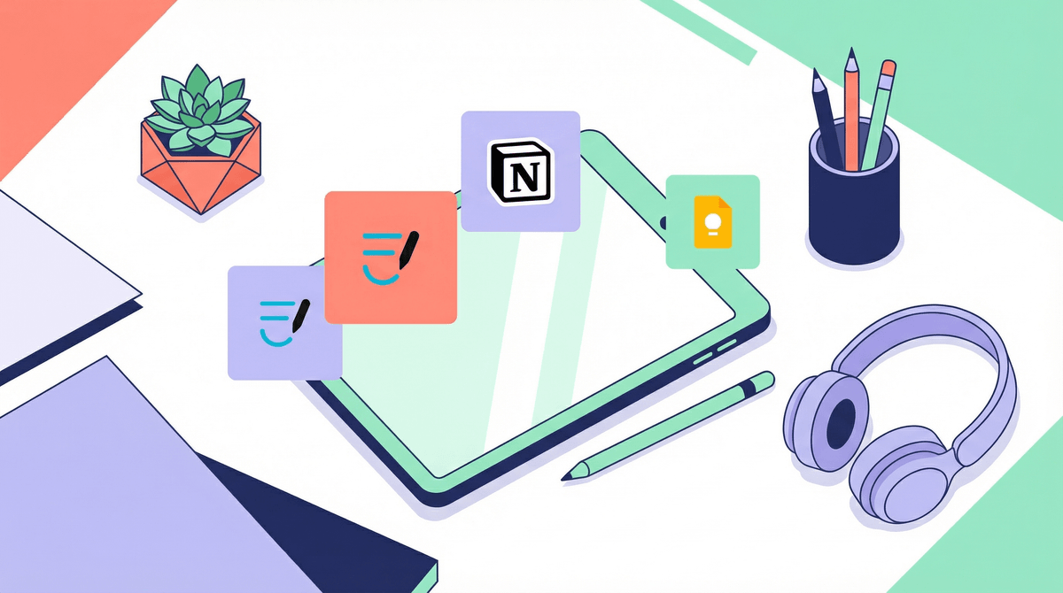 Illustration for Note-Taking Apps for Tweens: Building Digital Organization Skills