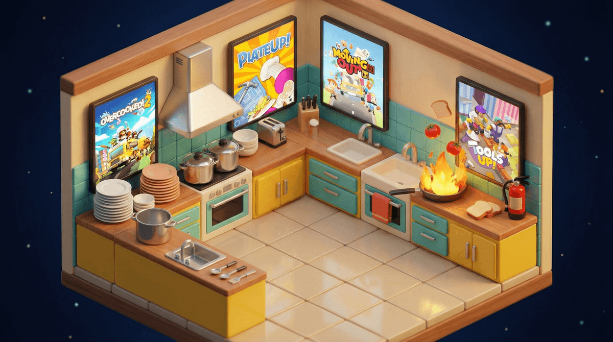 Illustration for Overcooked 2: A Recipe for Family Fun or Frustration?