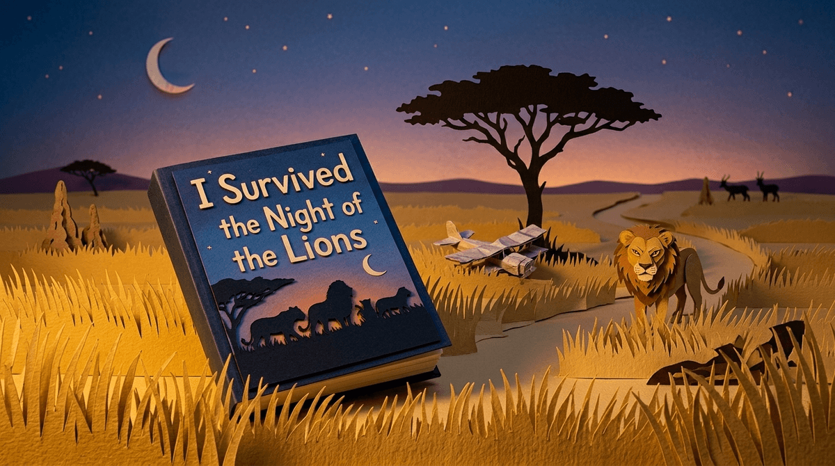 Illustration for I Survived the Night of the Lions: Is Book #26 Too Intense for Your Kid?