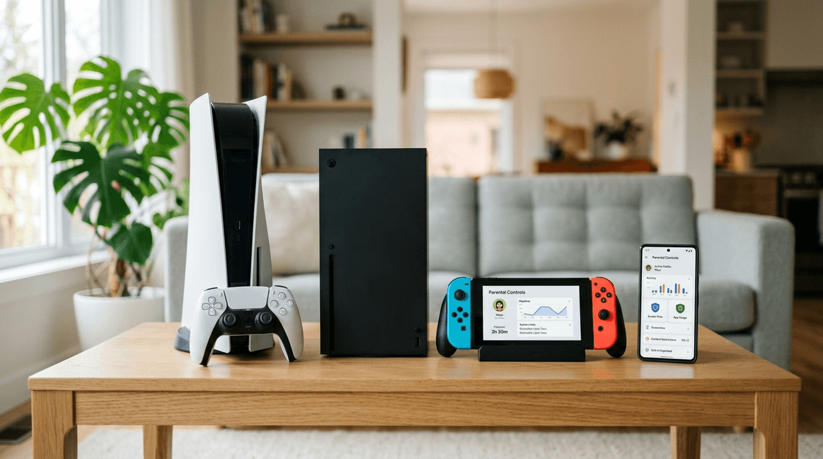 Illustration for Xbox vs PlayStation vs Switch: Best Parental Controls 2026