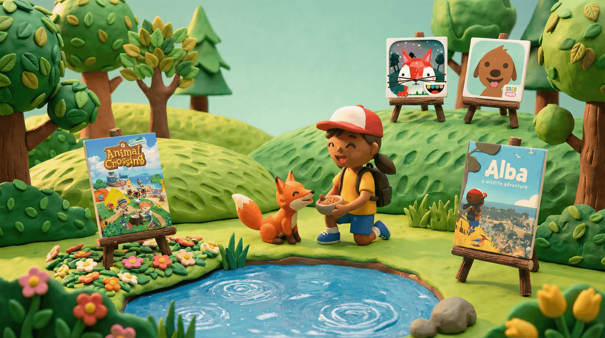 Illustration for Pawsitively Fun Animal Games: Educational Entertainment for Young Kids