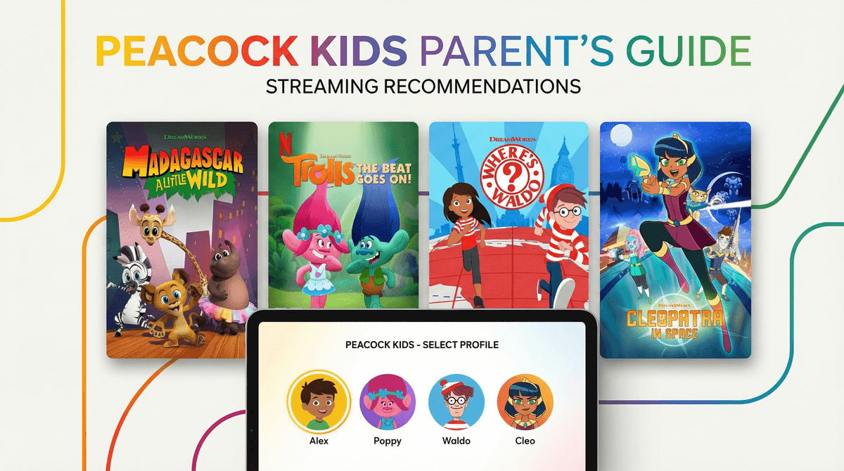 Illustration for Peacock Parental Controls: How to Set Up Kids Profiles