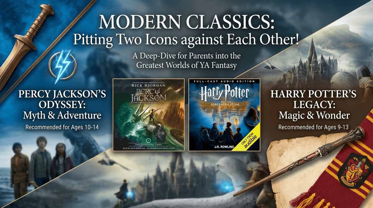 Illustration for Percy Jackson or Harry Potter: Which Series Should Kids Read?