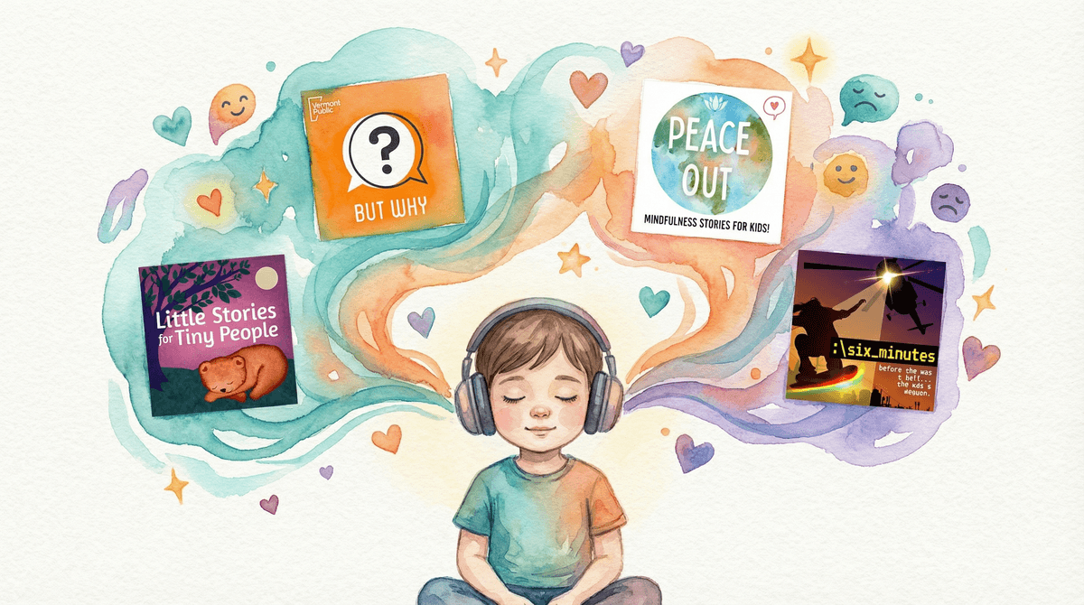 Illustration for Ears On, Screens Off: The Parent’s Guide to SEL Podcasts