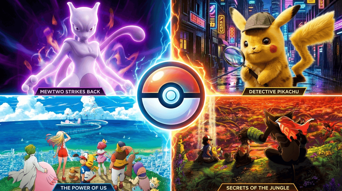 Illustration for Pokémon Movies: A Parent's Guide to Ash, Pikachu, and 25+ Years of Adventures