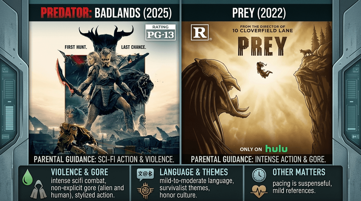 Predator Badlands Parents Guide: PG-13 for Sci-Fi Violence