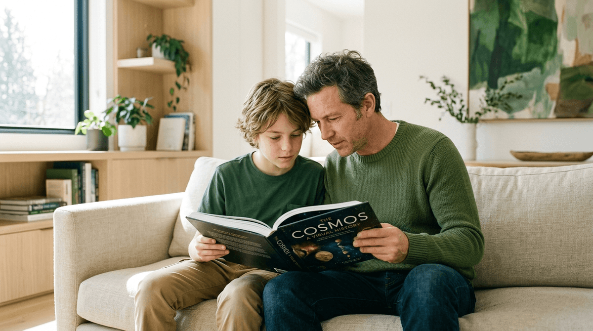 Illustration for Paper Books Build a Stronger Neural Bridge Between Parent and Child