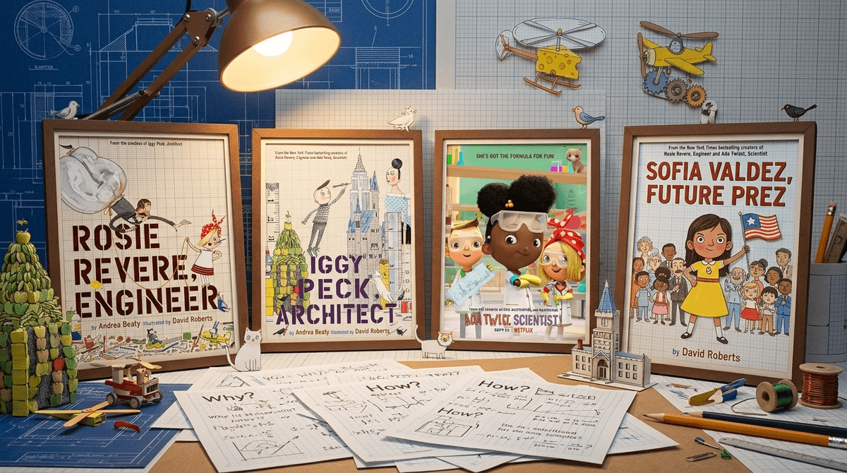 Illustration for The Questioneers: A Parent’s Guide to STEM, Screens, and Big Questions