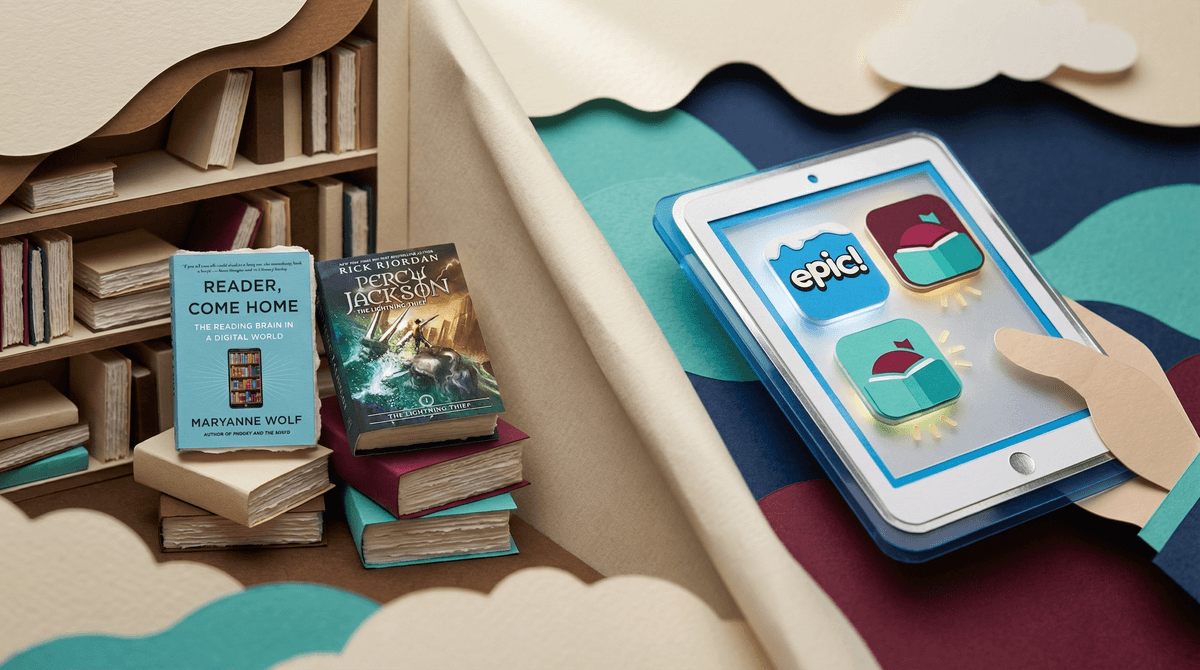 Illustration for iPad vs. Paper Books: Why Science Favors Print for Kids