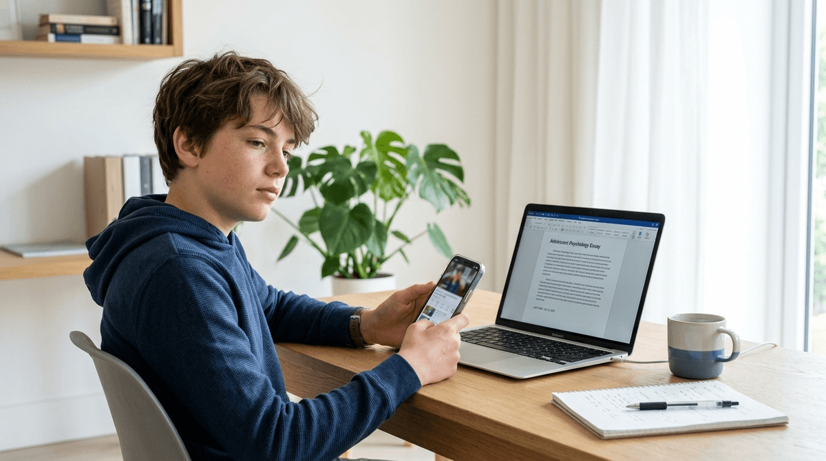 Illustration for Screenwise guide: Recreational Screen Time Dips Teen Cognitive Scores While Schoolwork Spares Them