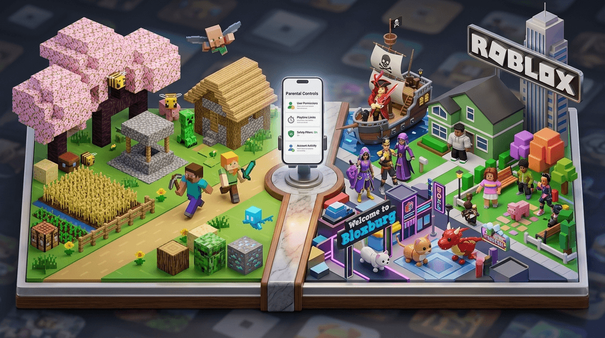 Illustration for The Great Block Debate: Is Roblox or Minecraft Actually Safer in 2026?