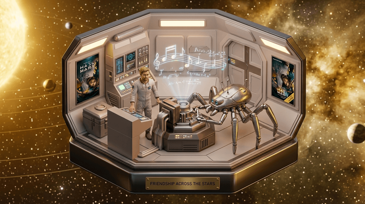 Illustration for Project Hail Mary: Why Your Kid is Suddenly Obsessed with a Space Spider Named Rocky