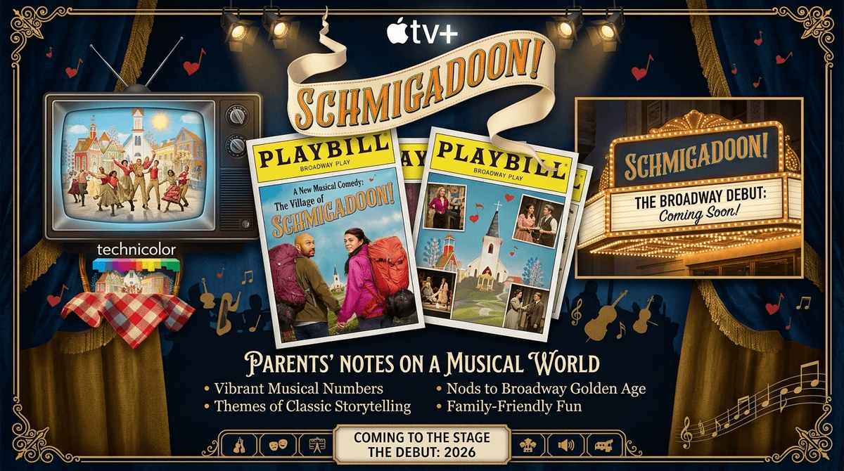 Illustration for Schmigadoon! on Broadway: A Parent’s Guide to the Musical and Show