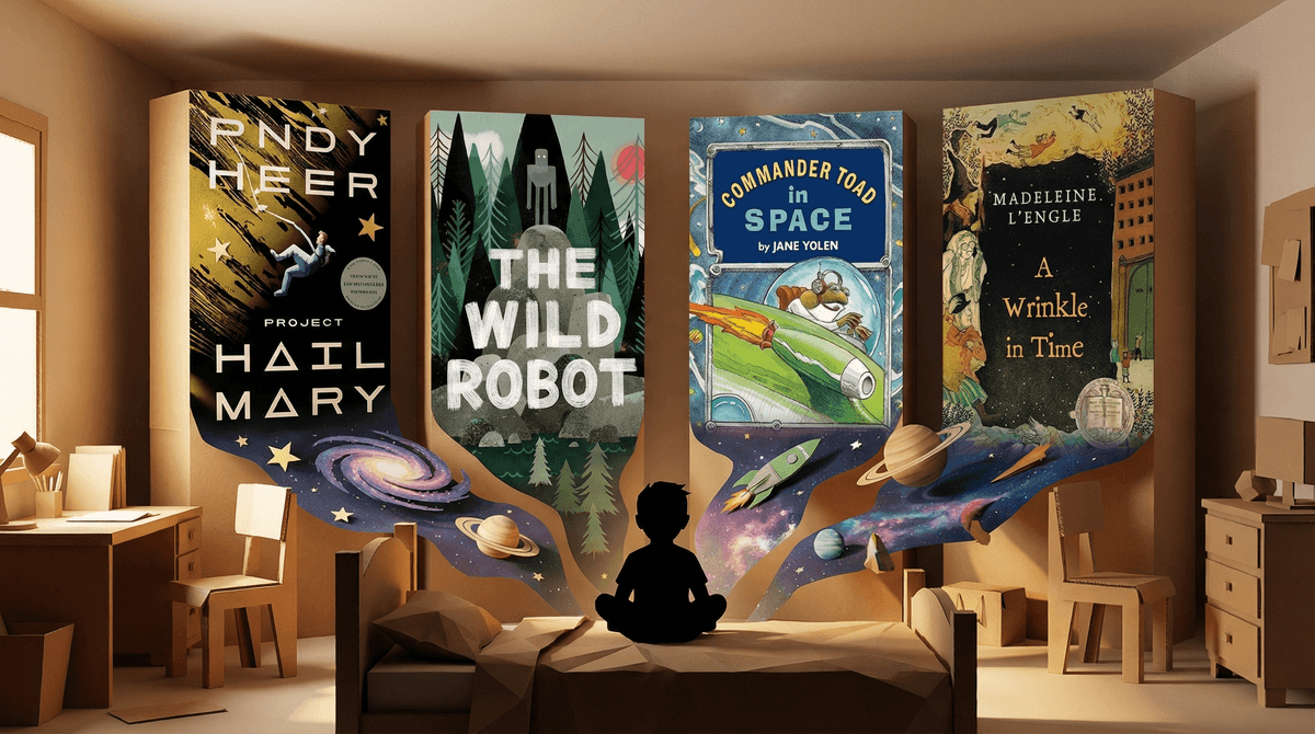 Illustration for Science Fiction Books for Kids: Building Young Imaginations Without the Screens