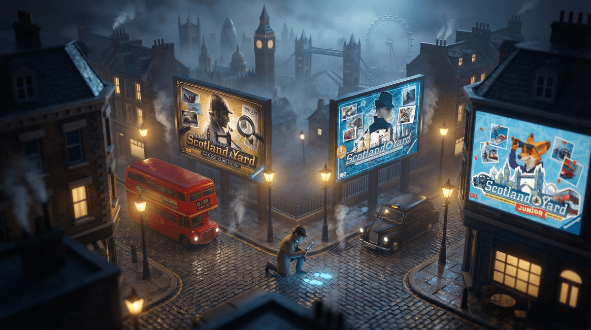 Illustration for Scotland Yard: The Classic Board Game That Teaches Kids Strategic Thinking