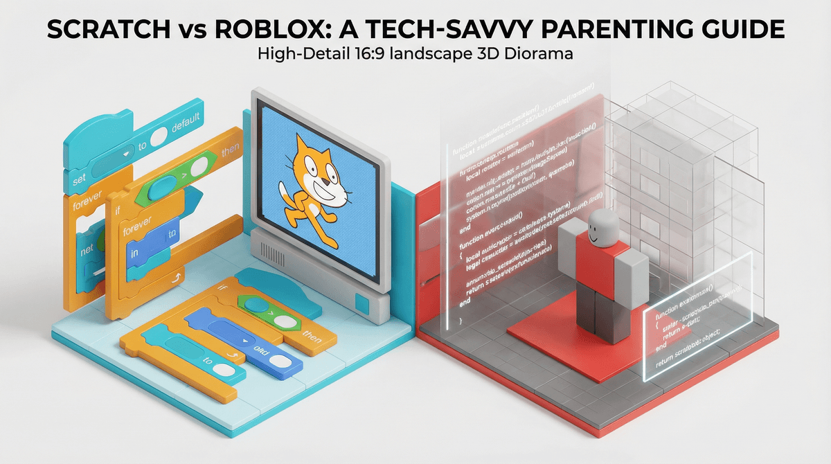 Illustration for Scratch vs. Roblox: Which Is Better for Learning to Code?