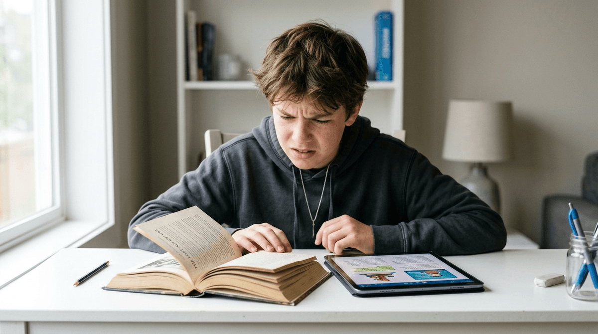 Illustration for High Screen-to-reading Ratios Overtax Brain Circuits in Struggling Readers