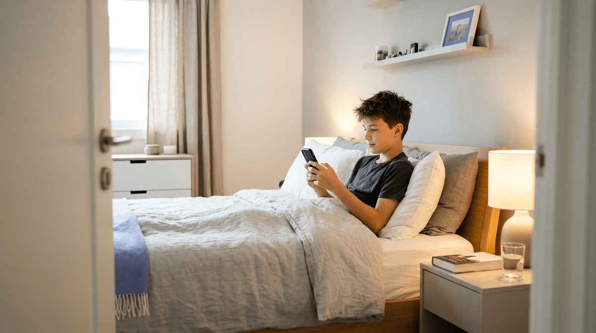 Illustration for Knowing Screen Risks Does Not Fix Bedtime Screen Habits