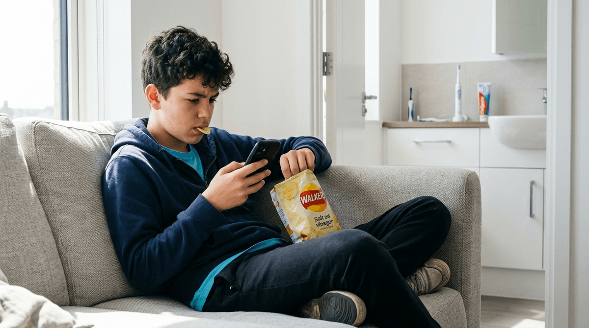 Illustration for High Screen Time Linked to Forty Two Percent Increase in Cavities