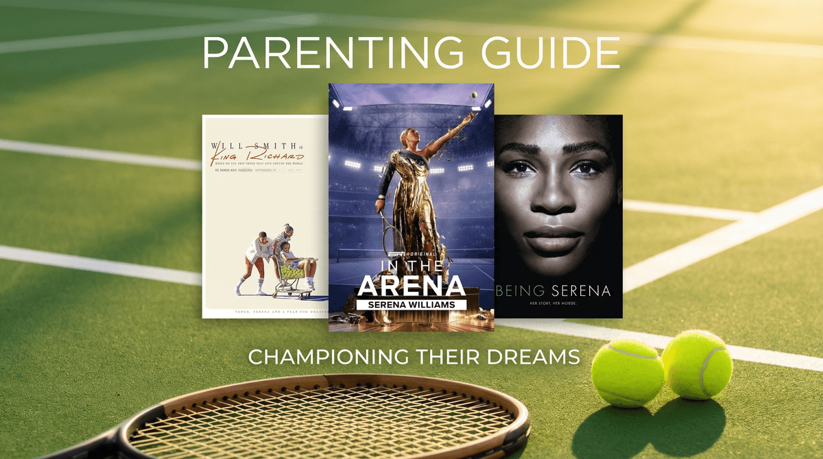 Illustration for Serena Williams Biopics for Young Athletes: Which One Should Your Kid Watch?