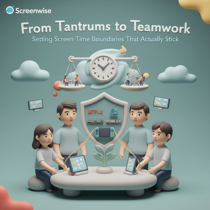 Illustration for Screenwise guide: From Tantrums to Teamwork Setting Screen Time Boundaries That Actually Stick