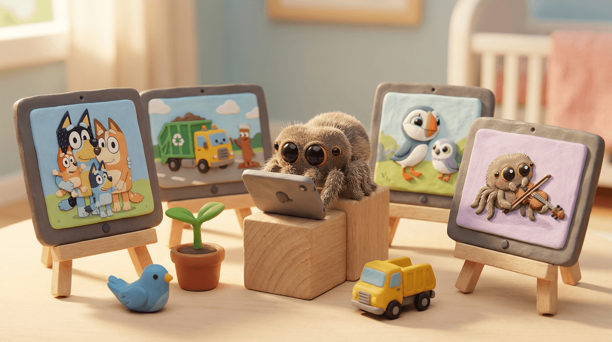 Illustration for Lucas the Spider and the Rise of Wholesome YouTube Content for Toddlers
