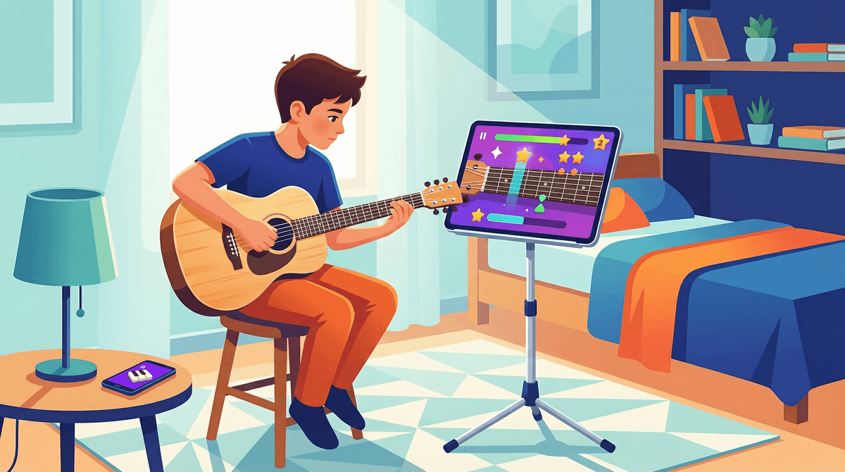 Illustration for Simply Guitar Review: Is the Gamified App Actually Free?