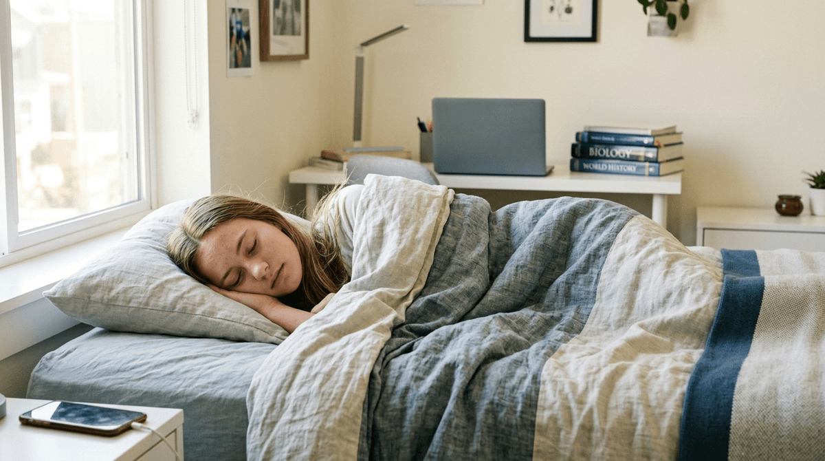 Illustration for Screenwise guide: Protecting Sleep Shields Anxious Teens from Falling Grades