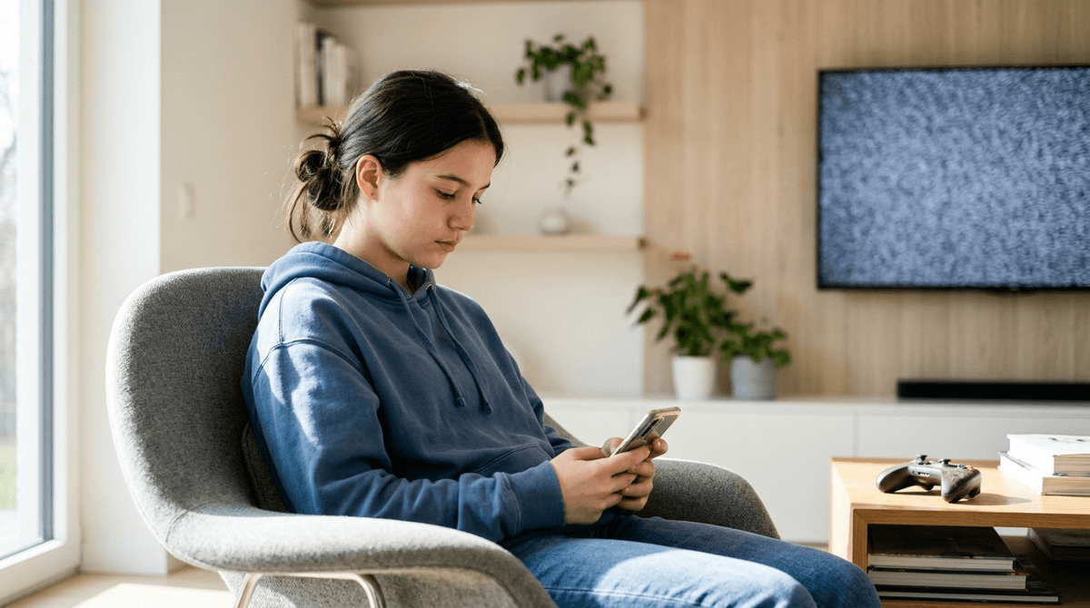 Illustration for Social Media and Television Fuel Teen Depression While Gaming Does Not