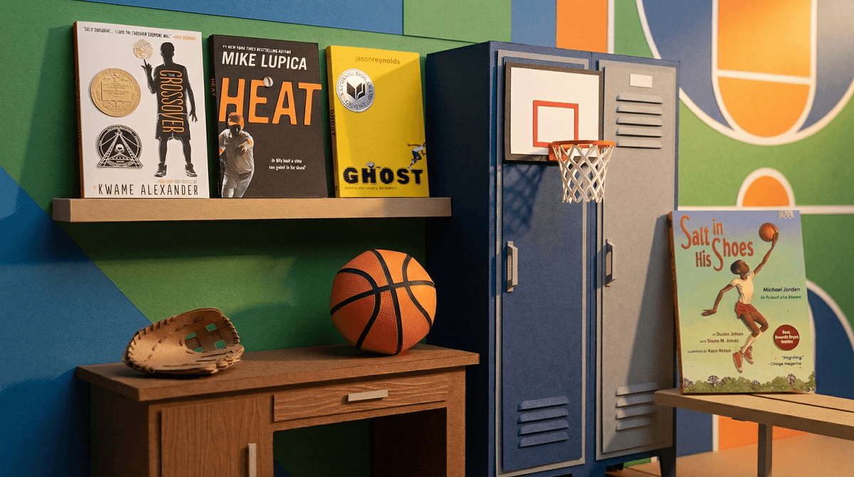 Illustration for Beyond the Box Score: Why Sports Books Are the Ultimate Win for Reluctant Readers