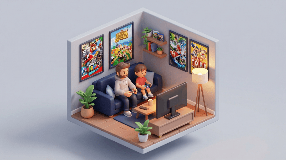 Illustration for Starter Games for Parents and Kids: Where to Begin Your Family Gaming Journey