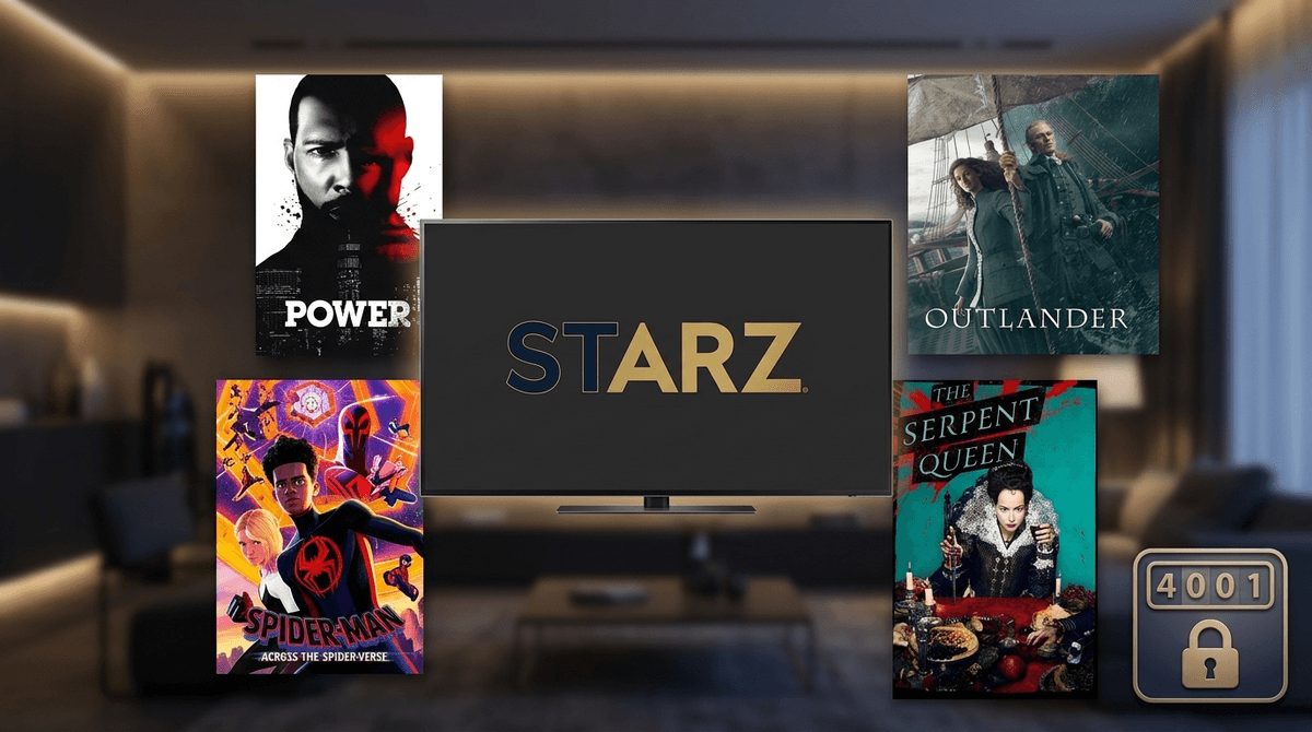 Illustration for Starz Streaming: A Parent’s Guide to PINs, Profiles, and 'Power'