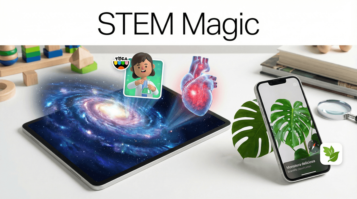Illustration for From Molecules to Mars: STEM Apps That Make Science Feel Like Magic