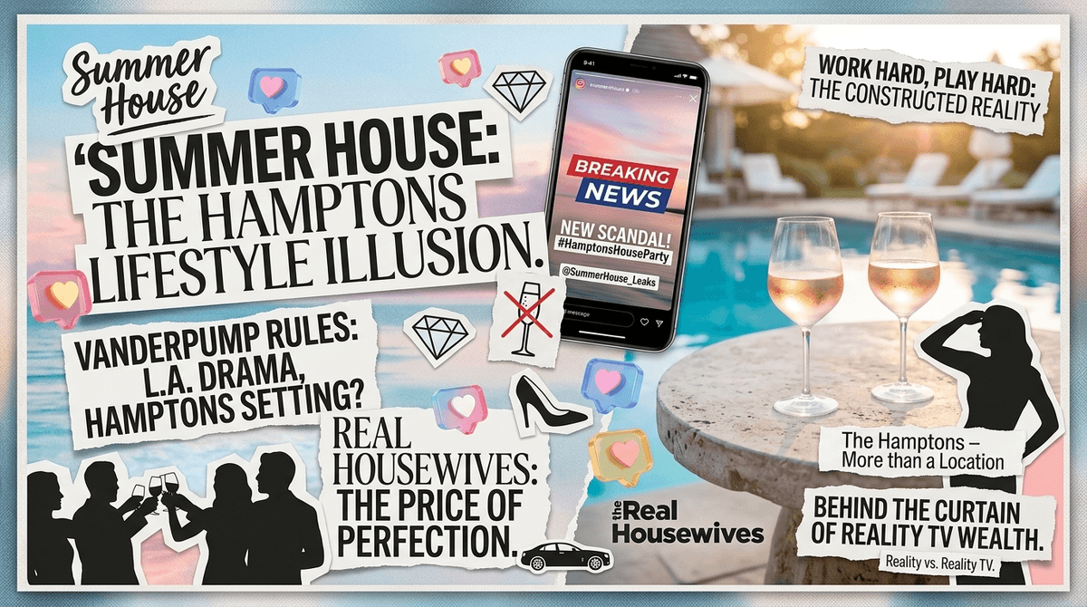 Illustration for "Summer House" and the Hamptons "Work Hard, Play Hard" Illusion
