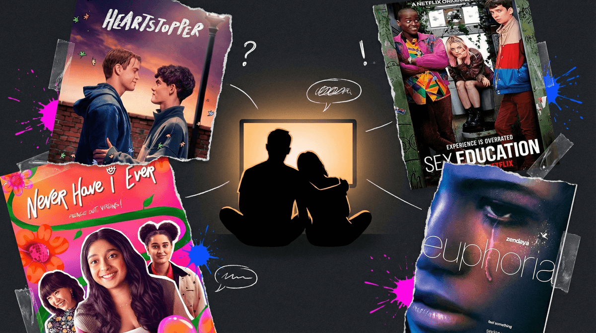 Illustration for Teen Shows That Start Conversations: Turn Binge-Watching Into Meaningful Dialogue