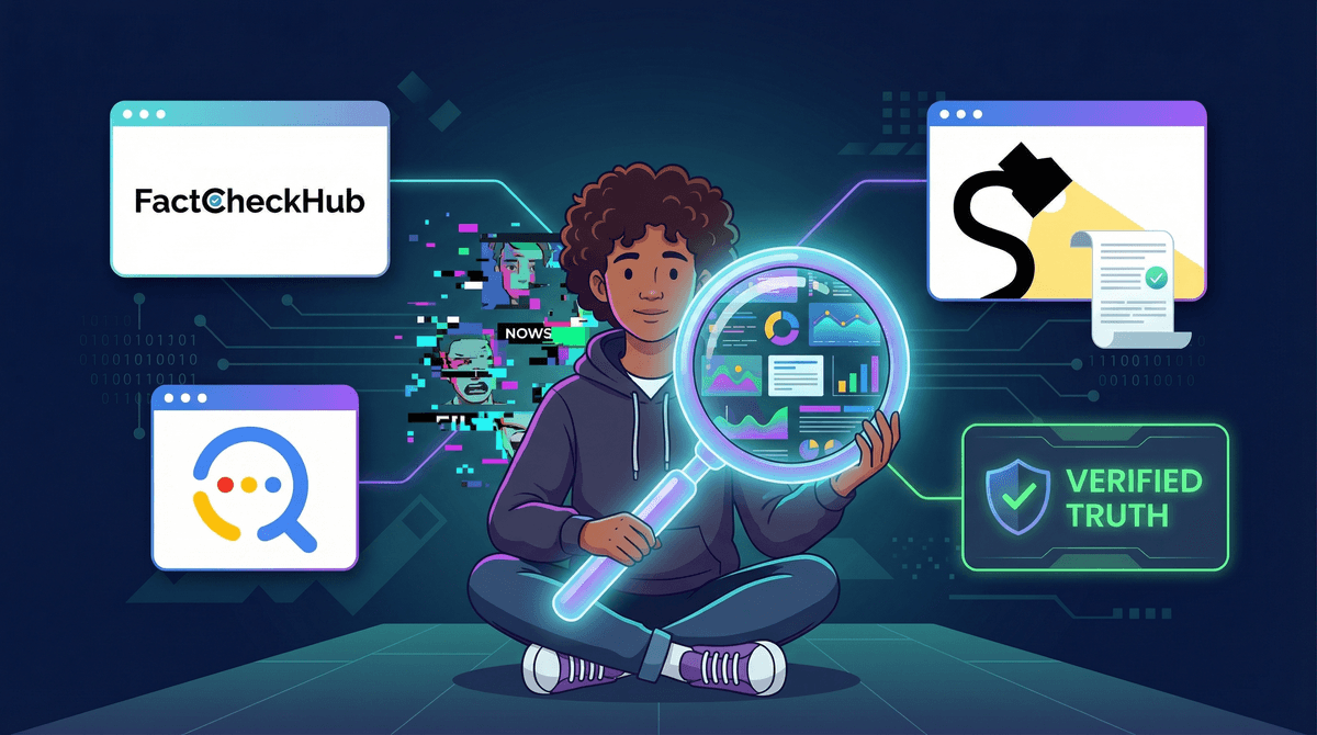 Illustration for Deepfakes, AI, and the "Trust Me Bro" Source: Helping Teens Spot Fake News