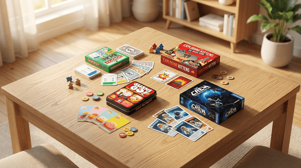 Illustration for Games Like Monopoly Deal: 7 Fast Card Games Under 20 Mins