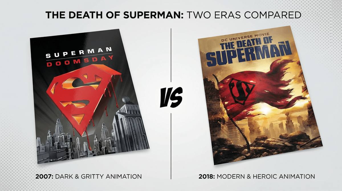 Illustration for Superman: Doomsday vs. The Death of Superman: Which Animated Movie Should Your Family Watch?
